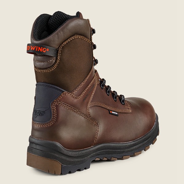 Red Wing Safety Bot Erkek - King Toe® - 8-Inch Insulated Waterproof Csa Toe - Siyah/Kahverengi - 03B